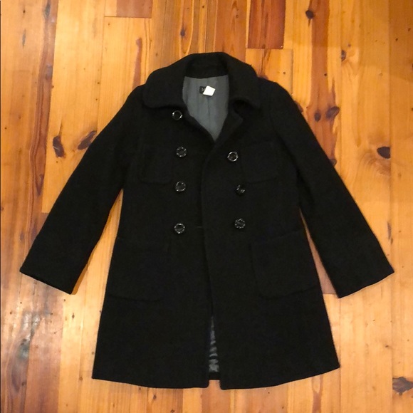 J. Crew Women’s pea coat - black - size 4 - Picture 1 of 8